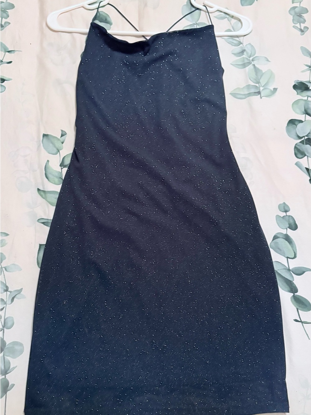 Women's Dark Green Sparkle Mini Dress